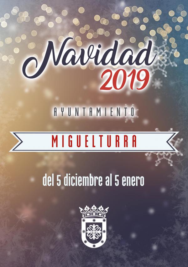 cartel dinA3 programación navideña ayuntamiento miguelturra 2019
